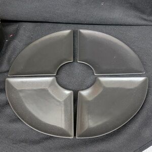 Cost Plus World Market Black Ceramic Plate set